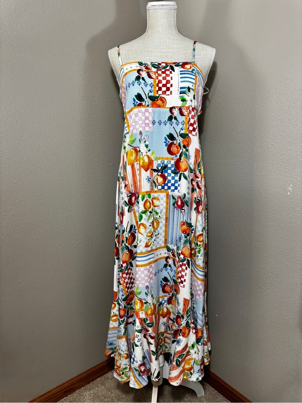 Paper Heart Anthropologie Orchard Fruits Maxi Dress